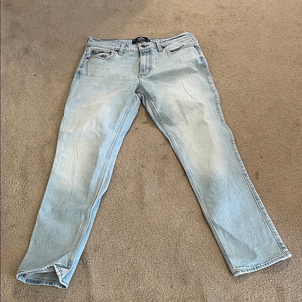 Hollister Light Wash Straight Leg Jeans